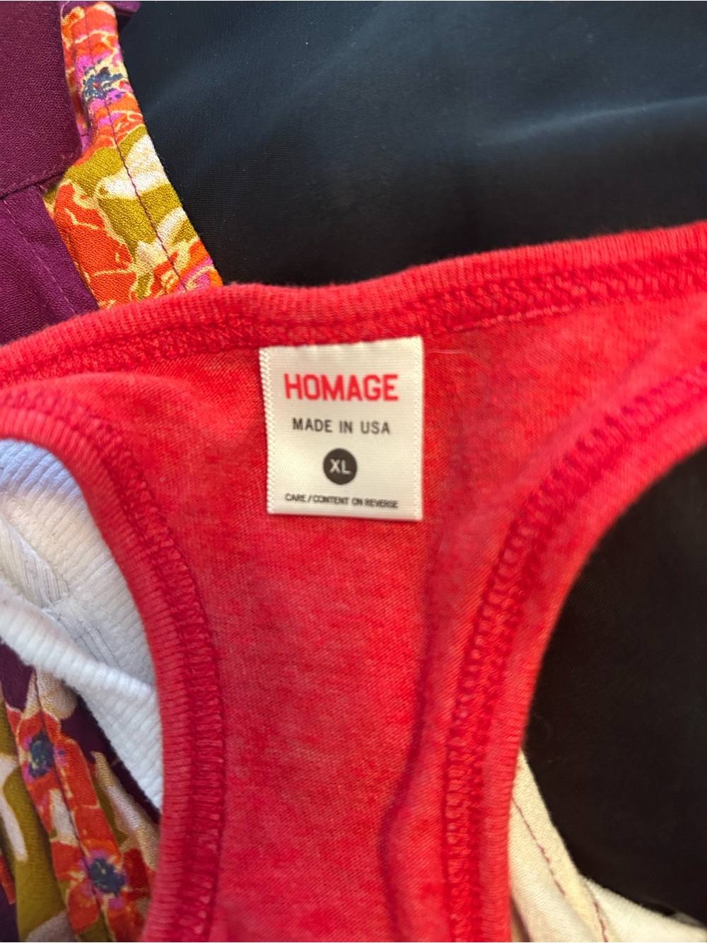 HOMAGE Red Racerback Tank Top - Picture 3 of 3